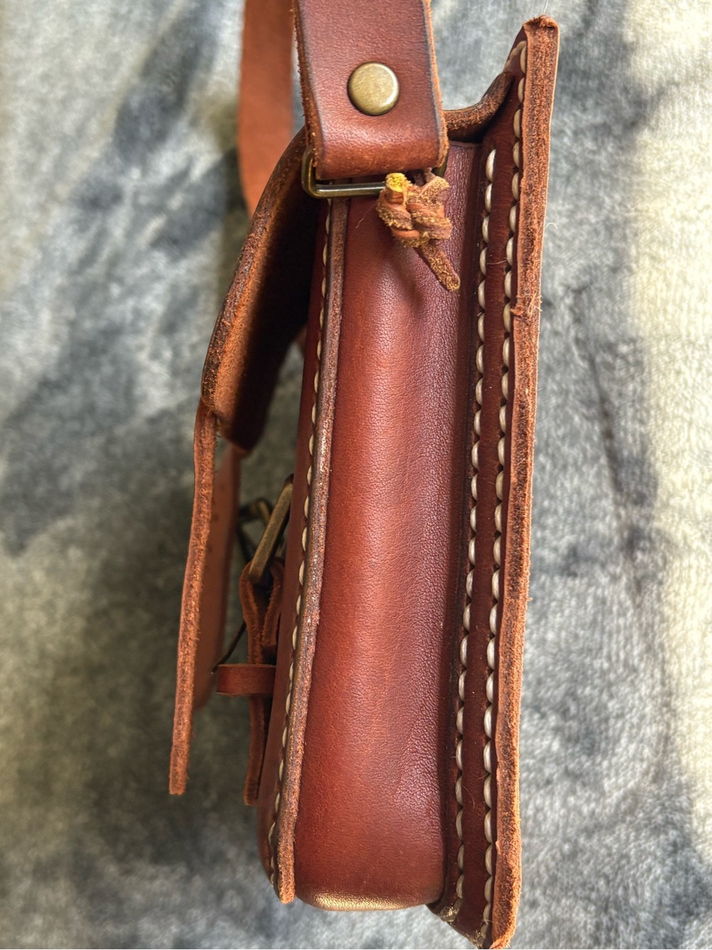 Brown Leather Clutch Bag - Picture 3 of 6